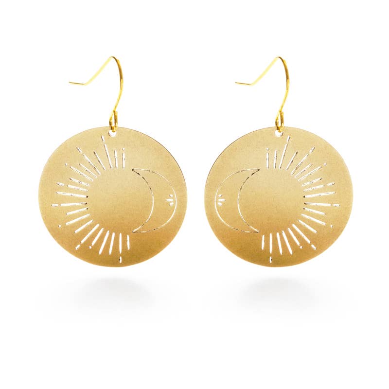 Sun and Moon Eclipse Earrings