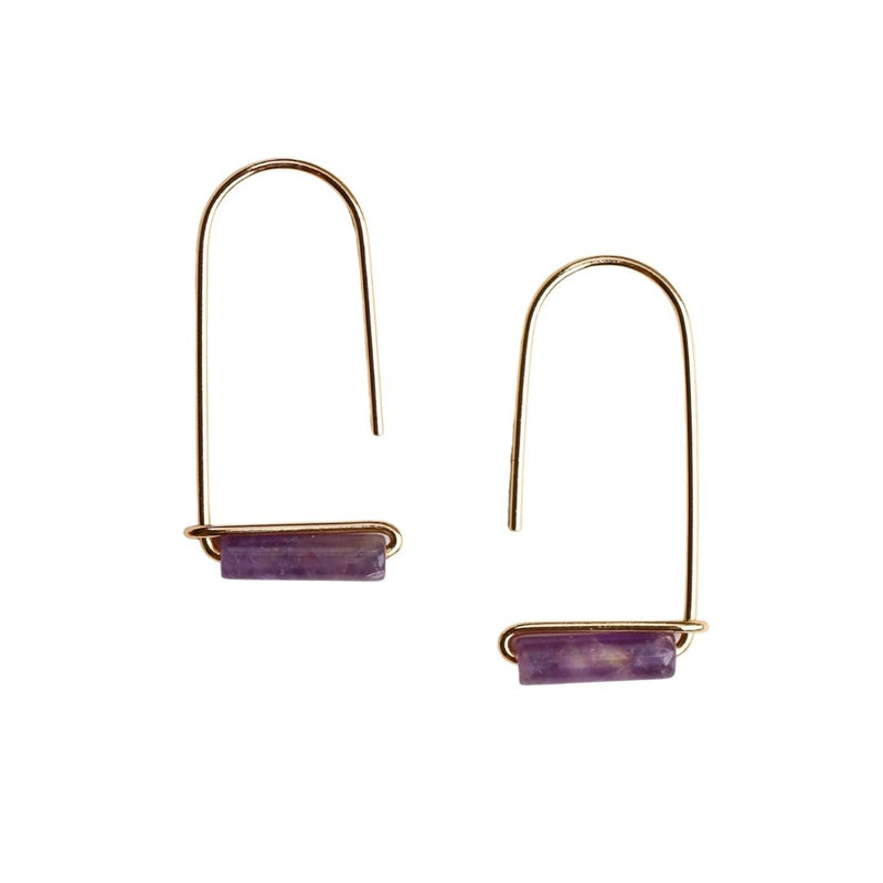Crystal Gemstone Drop Earring