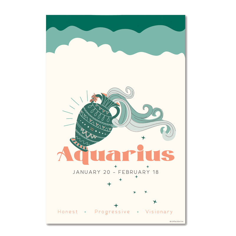 Aquarius Zodiac Poster