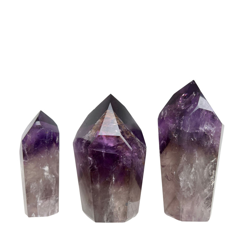 Invite in a peaceful state of being with this high quality polished amethyst tower.