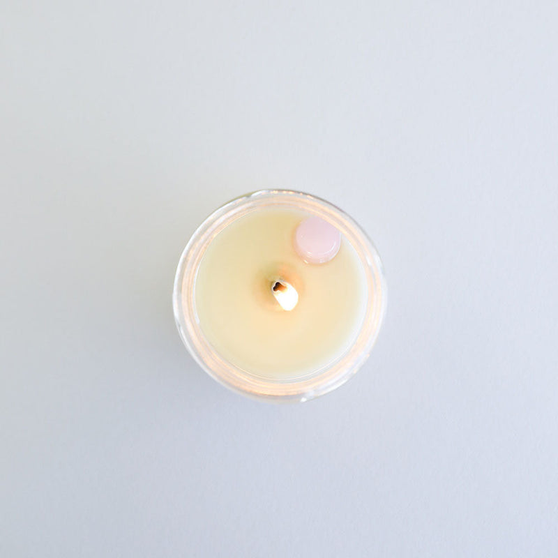 Rose Quartz Crystal Candle