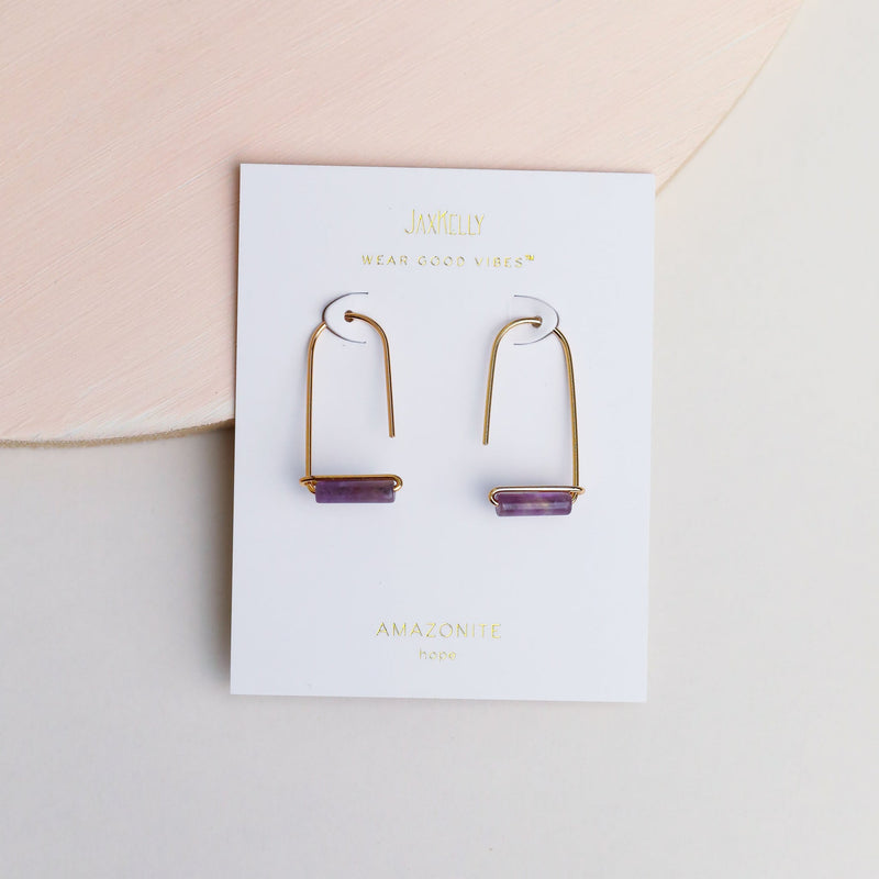 Crystal Gemstone Drop Earring