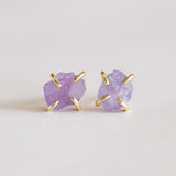 Gemstone Crystal Stud Prong Earrings