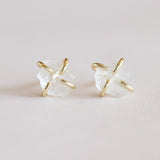 Gemstone Crystal Stud Prong Earrings