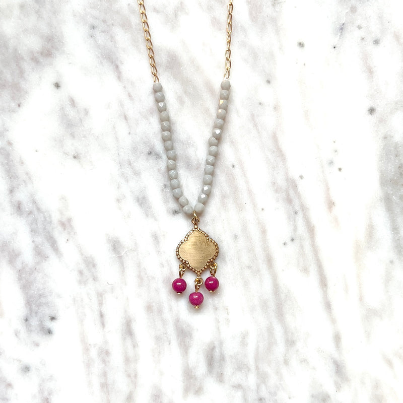 Beaded Bohemian Pendant Necklace