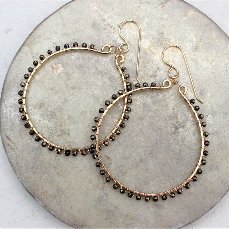 Eva Crystal Gemstone Hoop Earring