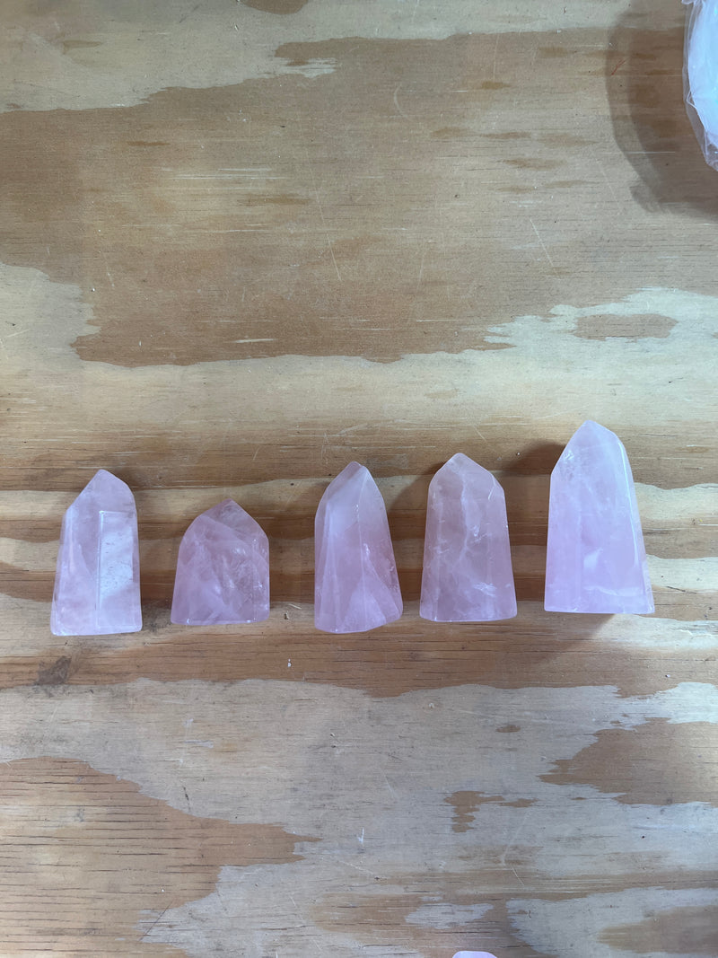 Mini Rose Quartz Tower