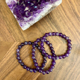 Amethyst Crystal 8mm Bead Bracelet