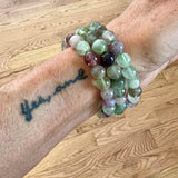 Fluorite Crystal 8mm Bead Bracelet
