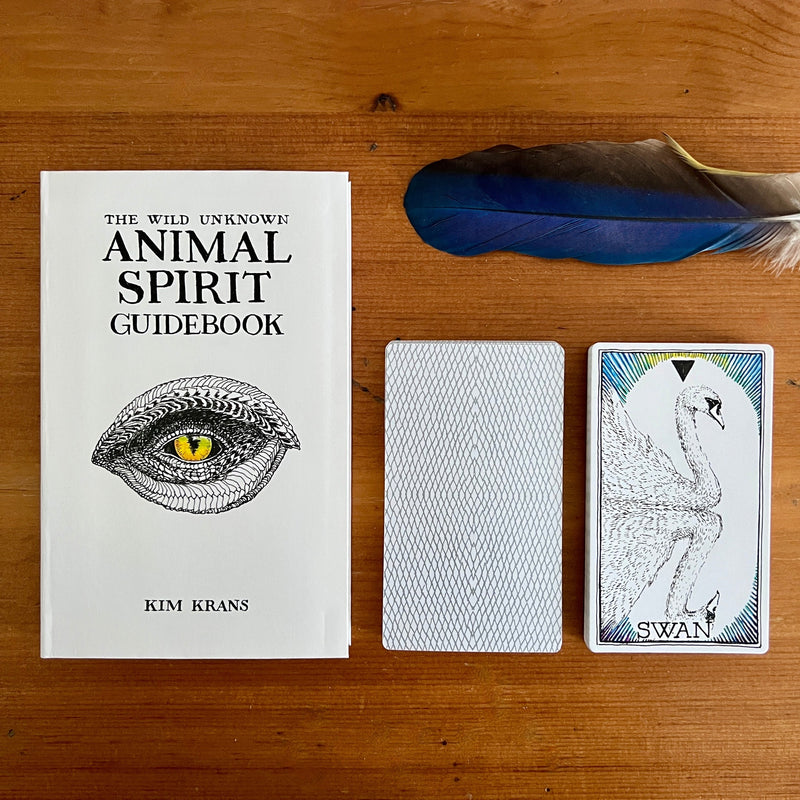 The Wild Unknown Animal Spirit boxed set by Kim Krans features 63 creatures from both the earthly (LAND, SEA, FIRE, AIR) and mystical (SPIRIT) realms. 