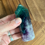 Polished Rainbow Fluorite Crystal Tower