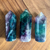 Polished Rainbow Fluorite Crystal Tower