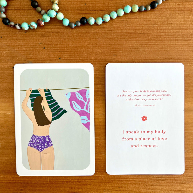 The Body Gratitude illustrated deck of cards helps you to truly celebrate all the ways your body is amazing. 