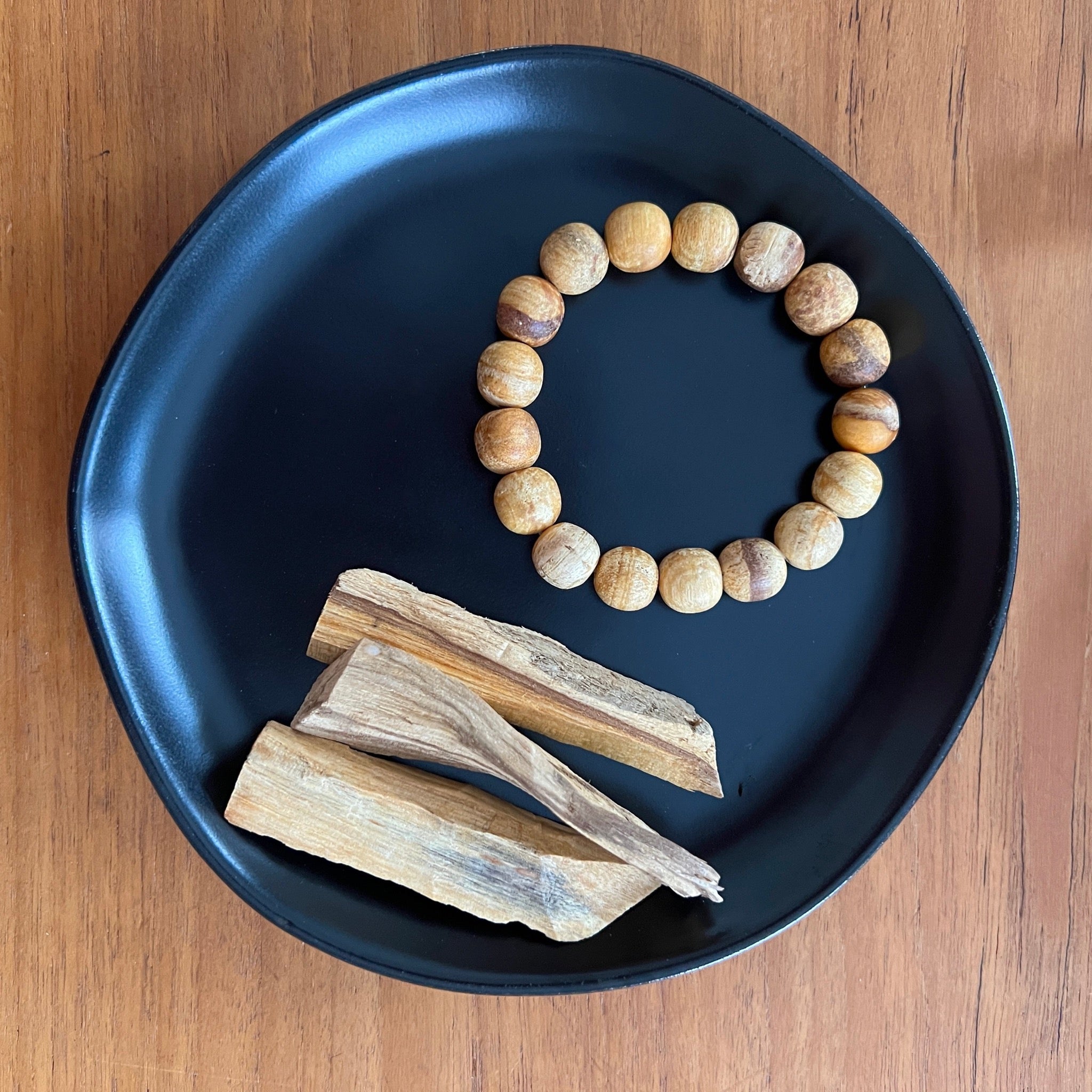 Pure Palo Santo Beads to wear as an Energy Detox Bracelet, no burning necessary!