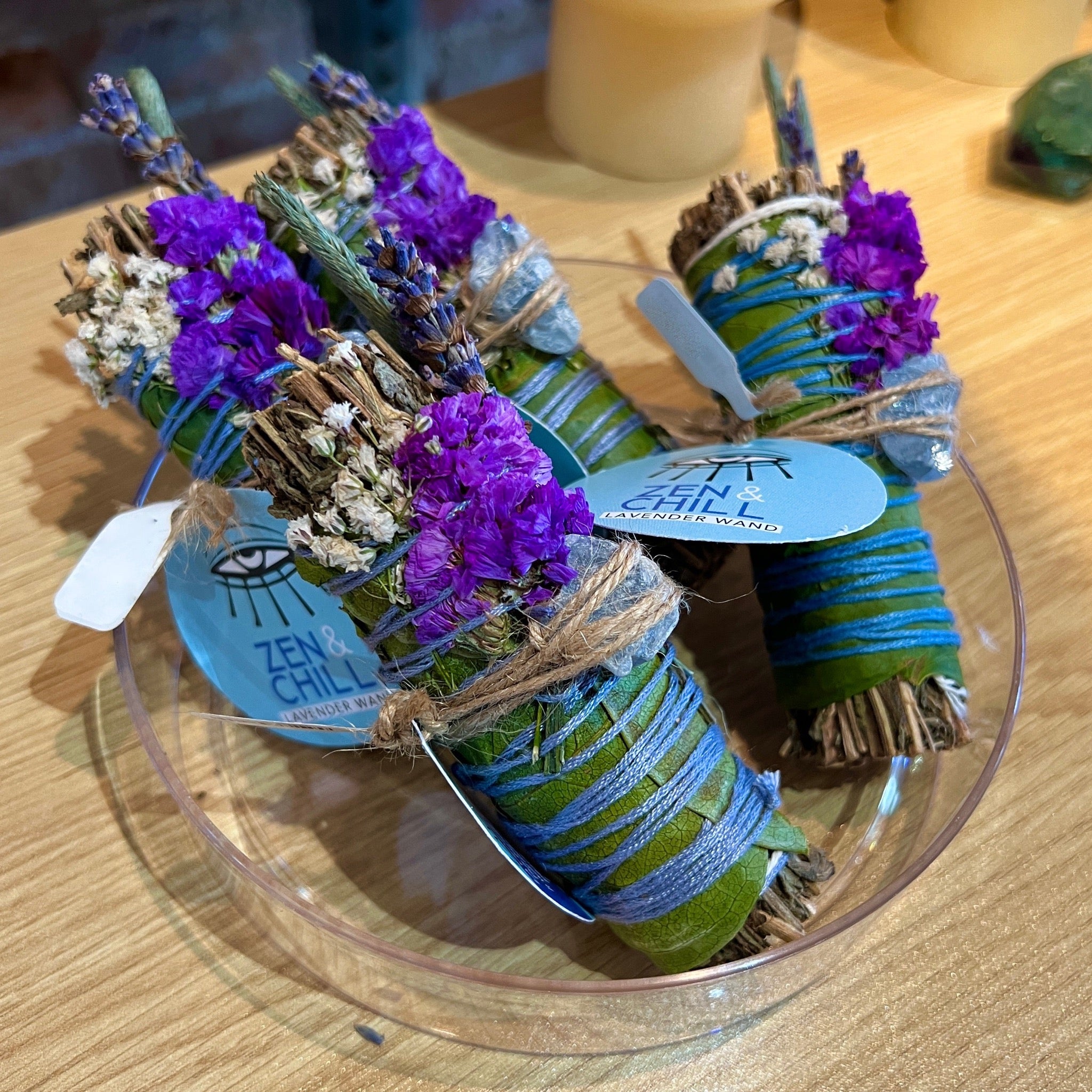 This beautiful lavender Zen + Chill smudging wand induces feelings of calmness and peace 