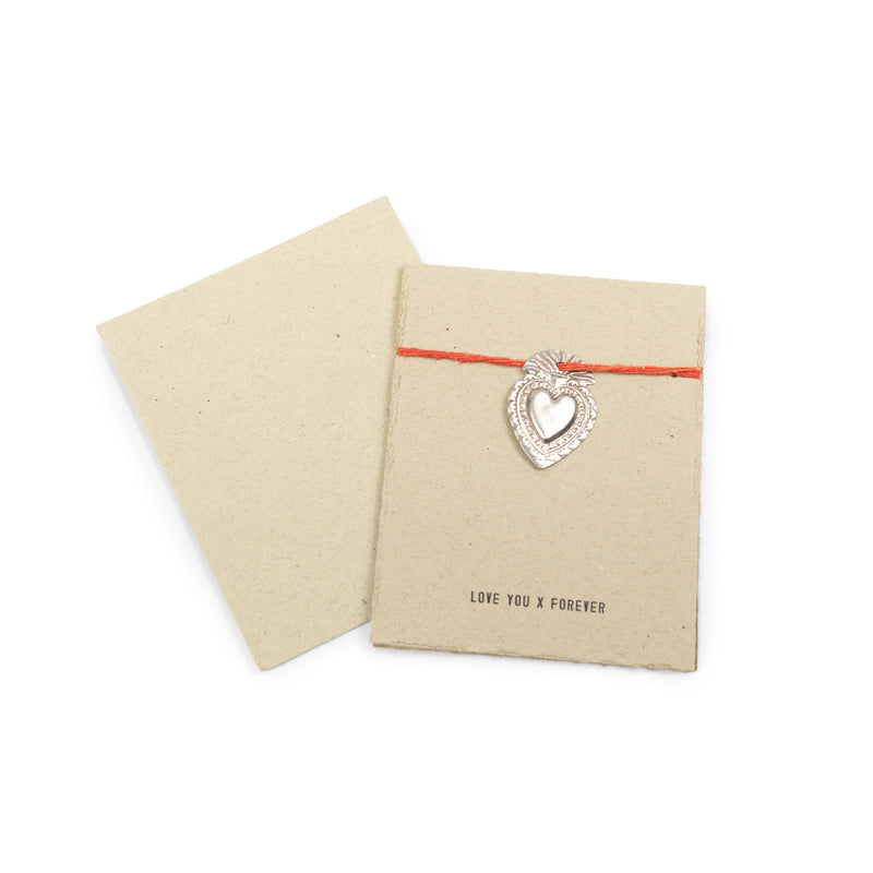 Love You X Forever milagro heart card