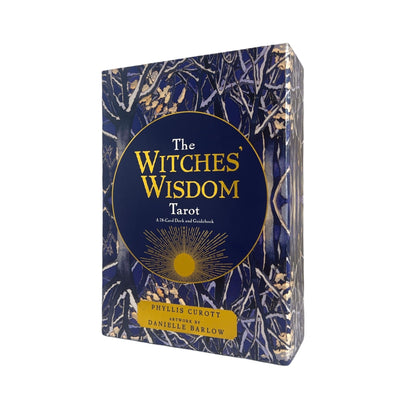 The Witches' Wisdom Tarot by Phyllis Curott with artwork by Danielle Barlow. This boxed set includes a 78-card tarot deck and supplemental guidebook.