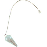 Tap into your intuition with a 12 facet clear quartz crystal pendulum on a dainty 9" silver chain.  A dowsing pendulum is an object suspended by a cord or chain, used for obtaining information which the normal senses are unable to access on a conscious level.