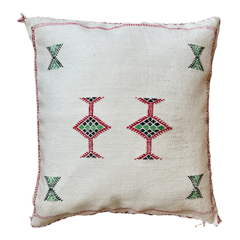 Add character to your home with a beautiful vintage Moroccan sabra silk pillow. 