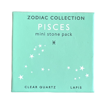 The stones in this Pisces mini stone pack - clear quartz and lapis - have been curated to support the attributes of compassionate Pisces. 