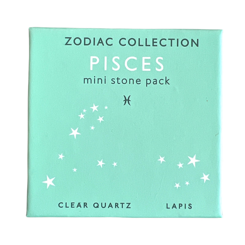 The stones in this Pisces mini stone pack - clear quartz and lapis - have been curated to support the attributes of compassionate Pisces. 