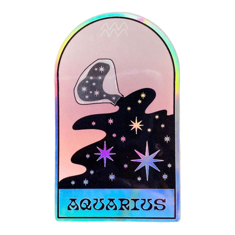 Aquarius Holographic Sticker