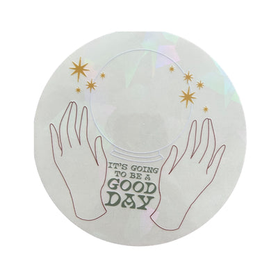 Welcome the day and let in the sunshine with an It's Going to be a Good Day suncatcher sticker