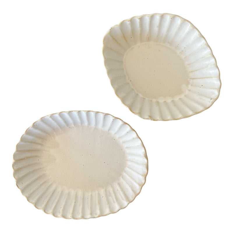 Pleated Stoneware Dish