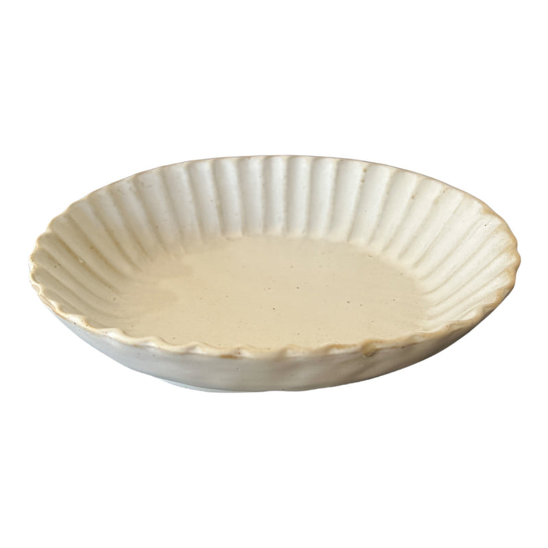 Pleated Stoneware Dish