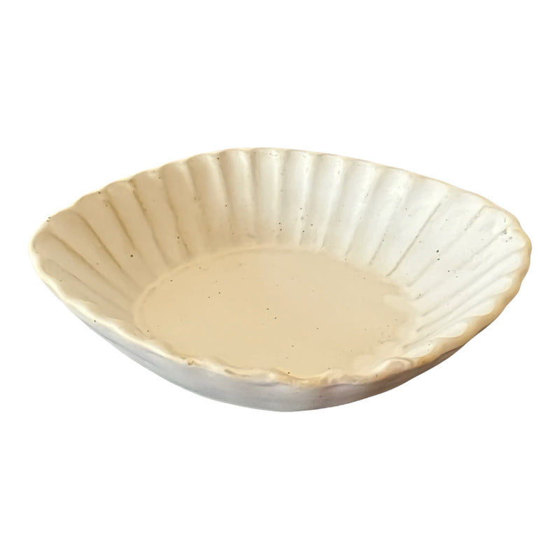 Pleated Stoneware Dish