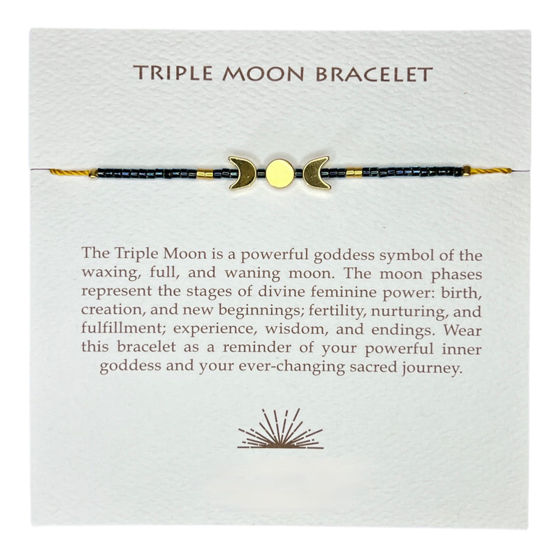 Triple Moon Beaded Bracelet