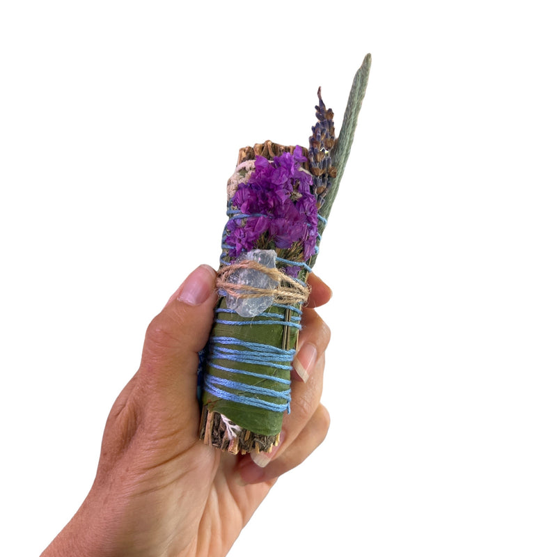 This beautiful lavender Zen + Chill smudging wand induces feelings of calmness and peace 