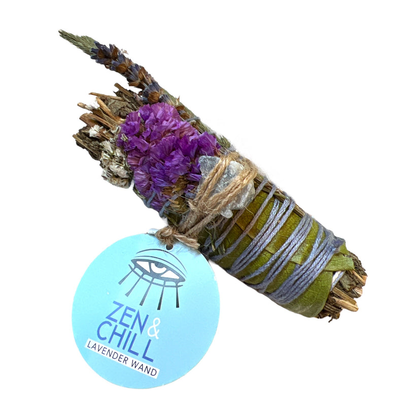 This beautiful lavender Zen + Chill smudging wand induces feelings of calmness and peace 