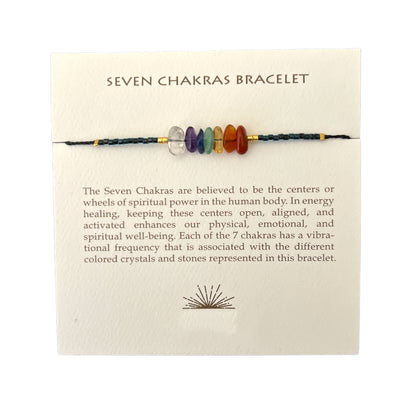 seven chakras bracelet with seven stones
