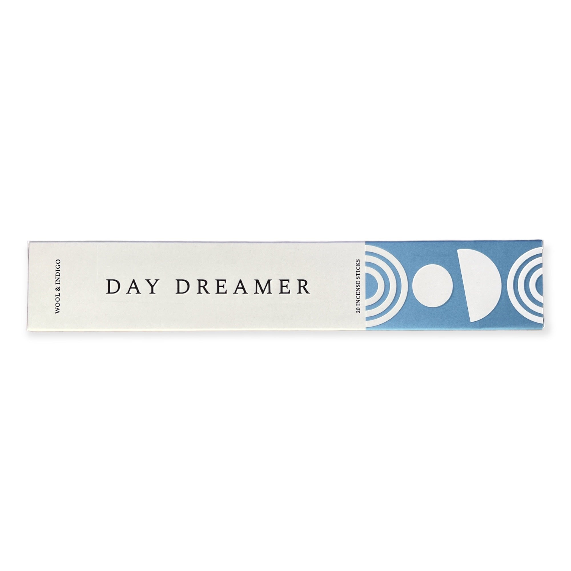 Day dreamer incense for tranquility with the soothing scents of peony, linen, sandalwood, lavender, and citrus essential oils.