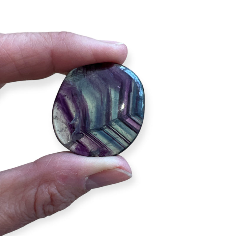 Fluorite Crystal Worry Stone