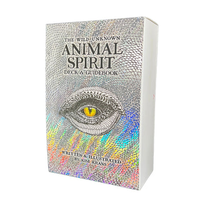 The Wild Unknown Animal Spirit boxed set by Kim Krans features 63 creatures from both the earthly (LAND, SEA, FIRE, AIR) and mystical (SPIRIT) realms. 