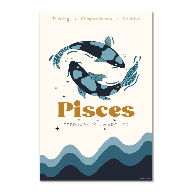 Pisces Zodiac Poster