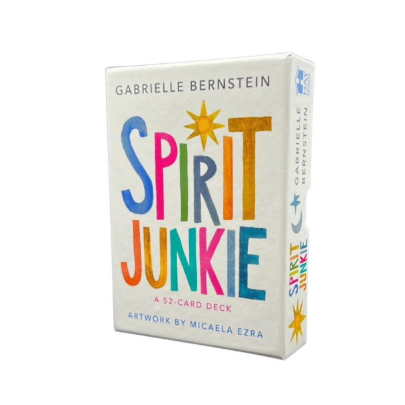 Spirit Junkie 52-card affirmation deck by best-selling author Gabrielle Bernstein with artwork by Micaela Ezra.