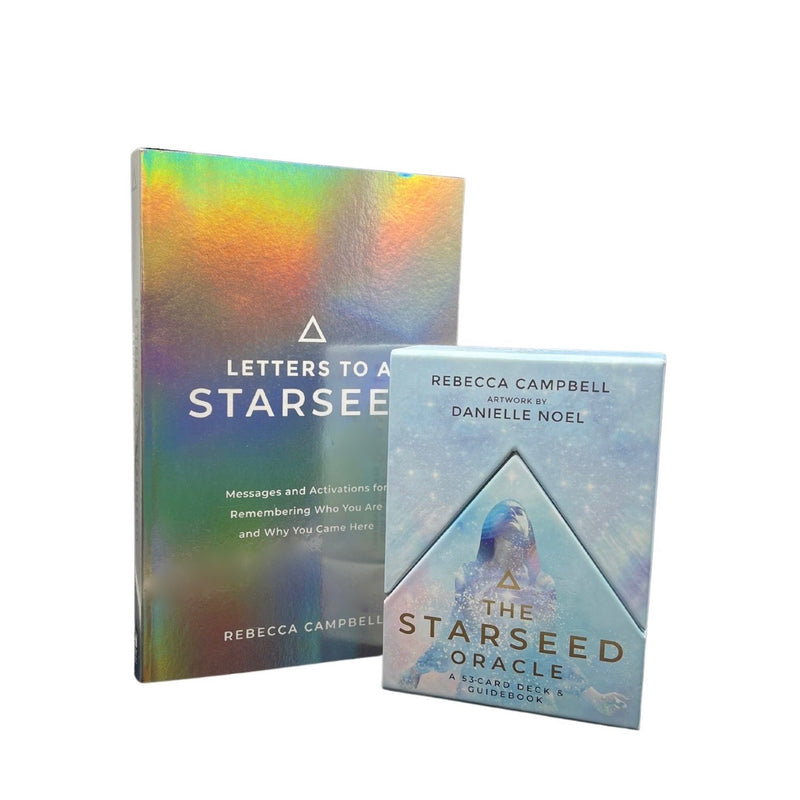 Letters to a Starseed: Messages and Activations for Remembering Who You Are and Why You Came Here.  Tap into the cosmic nature of your soul, discover your purpose and commit to being here on Earth with author of The Starseed Oracle, Rebecca Campbell.