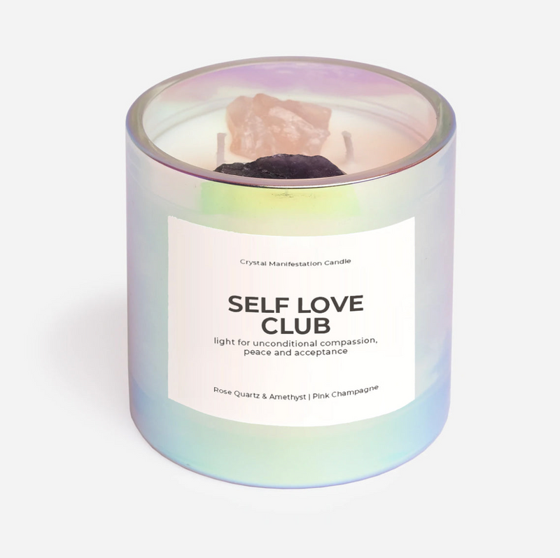 "Self Love Club" Crystal Manifestation Candle