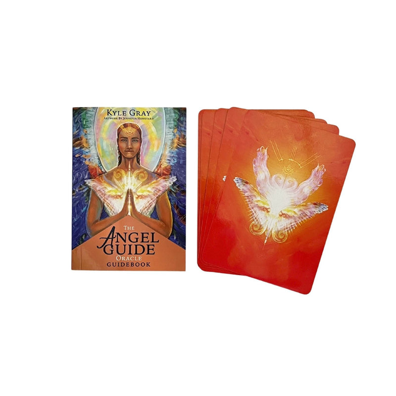 The Angel Guide 44-card oracle deck and guidebook by Kyle Gray with artwork by Jennifer Hawkyard.