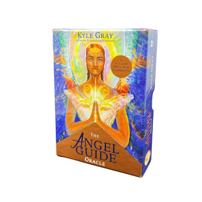 The Angel Guide 44-card oracle deck and guidebook by Kyle Gray with artwork by Jennifer Hawkyard.