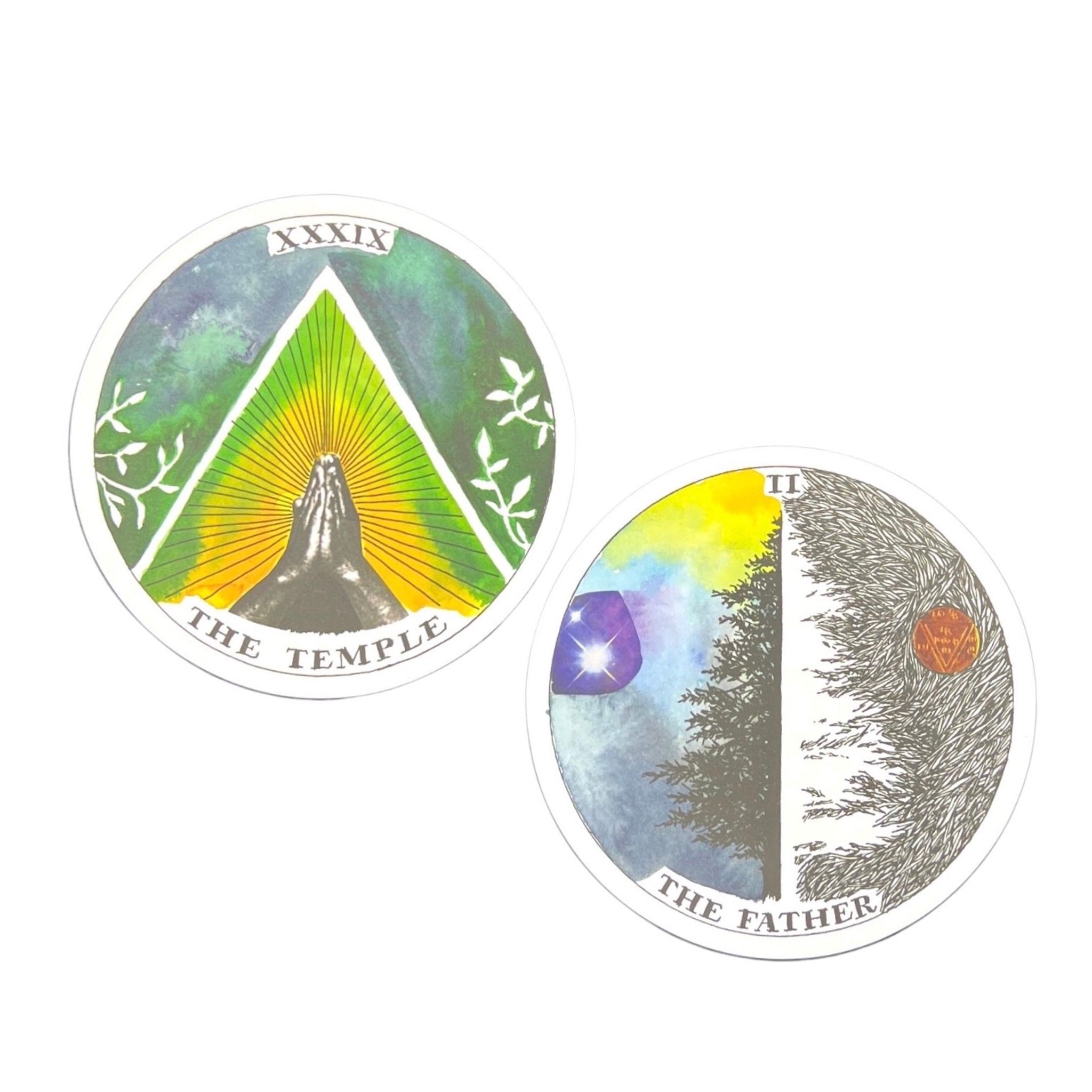 The Wild Unknown Archetypes boxed set by Kim Krans illuminates the revelatory power of archetypes - The Father and The Temple cards shown.
