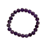 Amethyst Crystal 8mm Bead Bracelet - Confía Collective