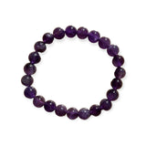 Amethyst Crystal 8mm Bead Bracelet - Confía Collective