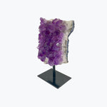 Amethyst Druzy Crystal Cluster on Stand - Confía Collective