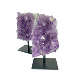 Amethyst Druzy Crystal Cluster on Stand - Confía Collective