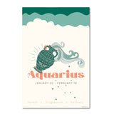 Aquarius Zodiac Poster - Confía Collective