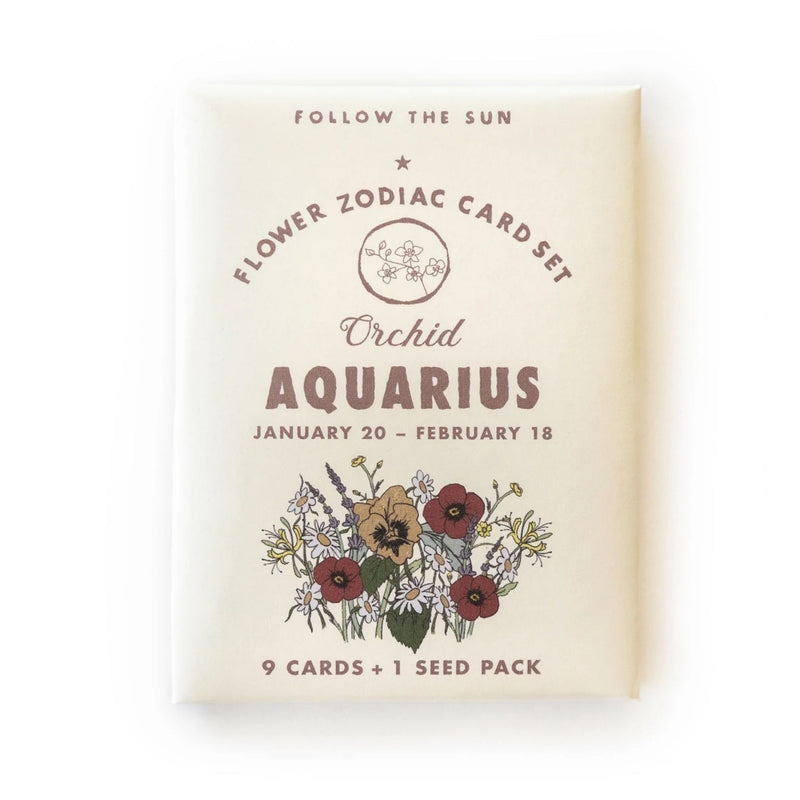 Flower Zodiac Sticker Card Set